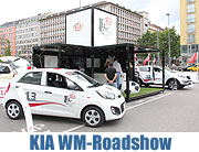 Kia-Roadshow zur Frauen-Fußballweltmeisterschaft am 14.06.2011 in München - WM-Team auf vier Rädern (©Foto: Martin Schmitz)